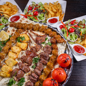kabab mix platter for 3 people